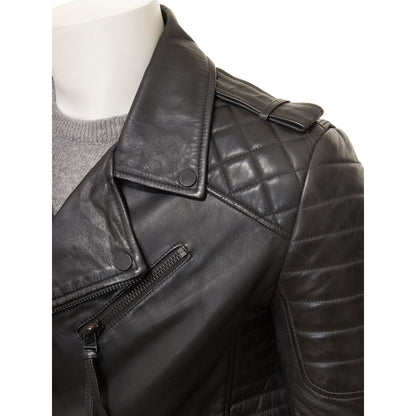 Mens BLACK Leather Jacket | Genuine Boda Skin Kay MICHEAL Leather Quilted Jacket